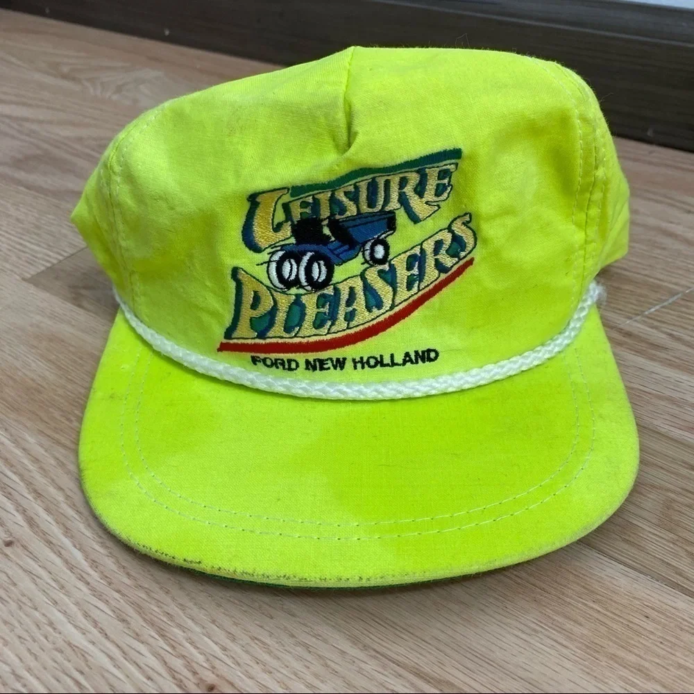Leisure Pleasers Ford New Holland Vintage Hat Neon
